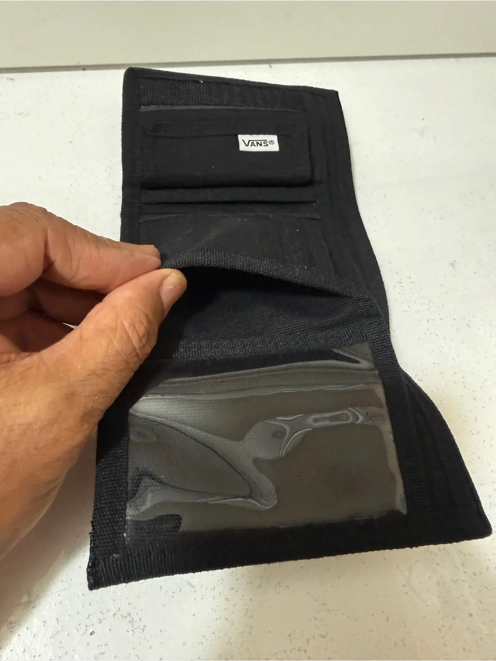 Vans Checkerboard Tri-Fold Wallet - Black & Gray